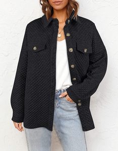 レディースファッションカジュアルスリーブ付き無地コート卸売婦人服 - Product Image 6