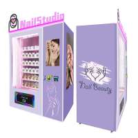 Distributeur automatique de produits de beauté pour la personnalisation d'ongles, écran tactile LED, SDK intégré, paiement multi-mode, surveillance à distance