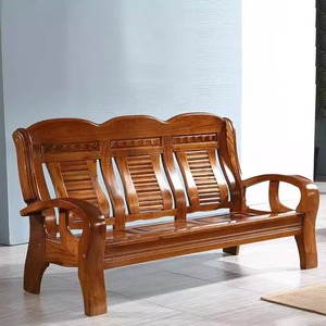 Sofá Multifuncional de Madera Maciza de Cedro Rojo, Estilo Chino Clásico, para Apartamentos Pequeños, Sala de Estar, Oficina, Estilo Rústico - Product Image 1