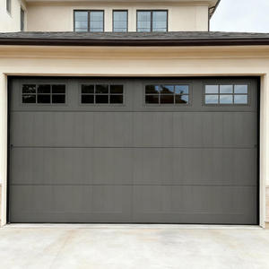 Porte <span class=keywords><strong>de</strong></span> <span class=keywords><strong>garage</strong></span> automatique motorisée en acier <span class=keywords><strong>de</strong></span> style chinois moderne JFD, isolée, sectionnelle, marron, pour maison, villa - Product Image 2