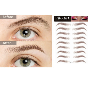 Pegatina <span class=keywords><strong>de</strong></span> tatuaje 3D, pegatina <span class=keywords><strong>de</strong></span> tatuaje permanente <span class=keywords><strong>de</strong></span> cejas <span class=keywords><strong>para</strong></span> <span class=keywords><strong>niñas</strong></span>, <span class=keywords><strong>máquina</strong></span> <span class=keywords><strong>de</strong></span> tatuaje temporal negra y marrón, Impresión <span class=keywords><strong>de</strong></span> transferencia <span class=keywords><strong>de</strong></span> agua - Product Image 1