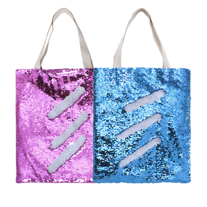 Low MOQ High Quality Sequin 100% Polyester DIY Pattern <b>Medium</b> <b>Size</b> Buyut Brand Shopping Tote <b>Bags</b> Blank Sublimation - Product Image 1