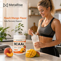 Poudre de pré-entraînement MetaRise BCAA Acides Aminés Certifiée HALAL/KOSHER, Supplément Personnalisable avec Logo pour la Récupération Musculaire et la Croissance Maigre