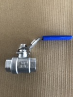 2Pc Cast 2000 WOG NPT Floating Ball Valve Full Port Lever Operator 316 RTFE Seat Lock Handle SS316 for Water Gas Oil Media OEM