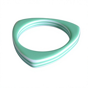 New Classic Indian Bangles Design Triangular Laminated White Light Green Stripes Resin Bracelet Fashion Jewelry <b>Angel</b> <b>Gifts</b> - Product Image 1
