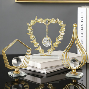 Mueble para TV de Estilo Nórdico Minimalista, Decoración con Bola de Cristal para Sala de Estar, Bola de Cristal, Artesanía en Metal - Product Image 4