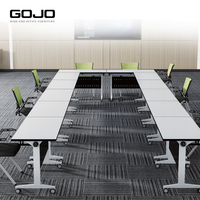 Table de formation de conception moderne réglable Portable cadre en acier pliable polyvalent ergonomique Durable pour une utilisation en entreprise