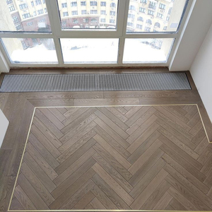Parquet contrecollé en chêne AVANTIMORA Rustic CE, qualité ABC, finition sablée multicouche, silencieux, à rainures et languettes, 15 mm, motif chevrons, pour cave à vin - Product Image 1