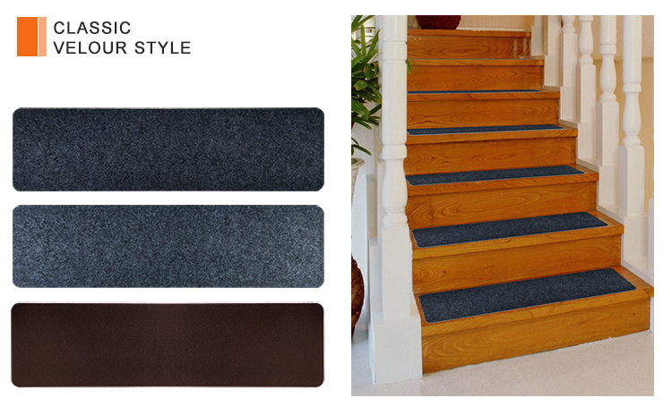 Graceline 8" X 30" Grey color Non-Slip Safety Stair carpet(图10)