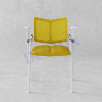 Chaises de bureau empilables en tissu avec structure métallique pour visiteurs, formation, personnel et salles de conférence