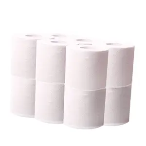 Оптовая продажа, белые рулоны туалетной бумаги из целлюлозы, 12 рулонов туалетной бумаги
