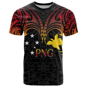 T-shirt personnalisé <span class=keywords><strong>PNG</strong></span> Indépendance Papouasie-Nouvelle-Guinée Depuis 1975 Impression à la demande Design du drapeau de la Papouasie-Nouvelle-Guinée Haut décontracté pour homme - Product Image 2