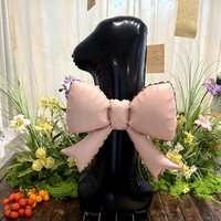 Ballon numérique noir de 40 pouces style arc pour décoration de fête d'anniversaire, accessoires de mise en scène simple pour fille