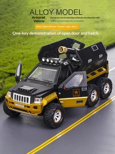 Modèle de char de la Seconde Guerre mondiale à l'échelle 1:24, véhicule <span class=keywords><strong>militaire</strong></span> de simulation, porte électrique réaliste, <span class=keywords><strong>jeep</strong></span> tout-terrain, <span class=keywords><strong>jouet</strong></span> pour enfants et adultes - Product Image 2