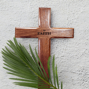Cruz de madera de nogal para decoración, colgante personalizado para pared, Iglesia, Iglesia, regalo religioso y cristiano, venta al por mayor de fábrica - Product Image 3