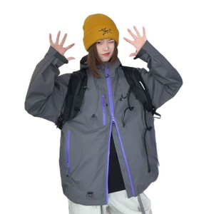 Veste 3-en-1 Hardshell Unisexe Coupe-Vent Imperméable à Capuche à Manches Longues pour Randonnée et Alpinisme en Plein Air - Product Image 5