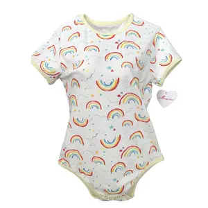 wholesale short sleeves milk silk adult romper ddlg adult bodysuits custom printed snap crotch adult onesie