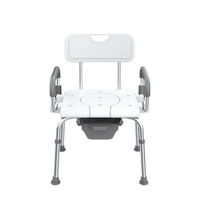 Chaise de bain et tabouret de toilette antidérapant double usage pour personnes âgées, capacité 150 kg, finition mate