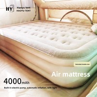 6.3 ㎡   Tente de camping gonflable automatique, tissu Oxford monobloc, trois saisons, porte unique, tente de toit pour voyage et pique-nique en plein air