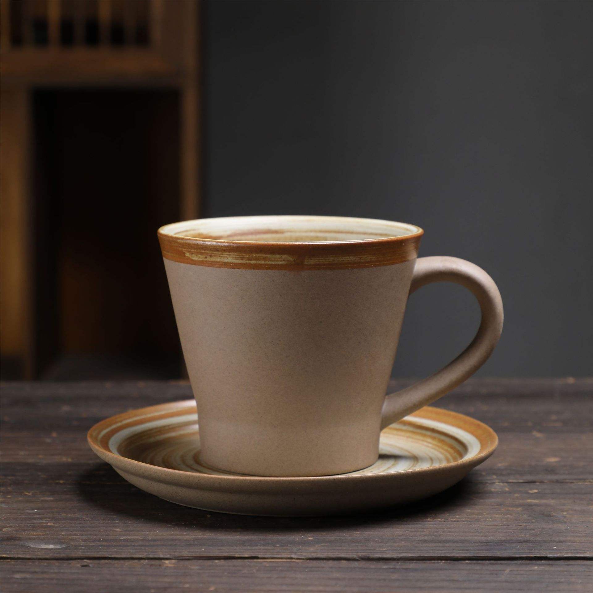 243-b tall breakfast cup + saucer (plain white) 350ml