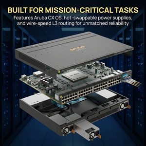 Vente chaude <span class=keywords><strong>Aruba</strong></span> <span class=keywords><strong>R8N85A</strong></span> Commutateur 48 ports 104Gbps avec POE SNMP QoS Mise en réseau haute performance Fonctionnalités avancées et évolutivité - Product Image 2