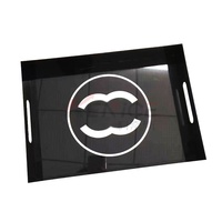 Support de présentation en acrylique de conception moderne, présentoir de table à cinq côtés en perspex, boîte de présentation de produits de vente au détail pour restaurant