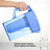 휴대용 3.5L 플라스틱 알칼리 이온수 물통(가정용, BPA 프리, TDS 제로, NSF LFGB 인증, 정수 필터 카트리지 포함)