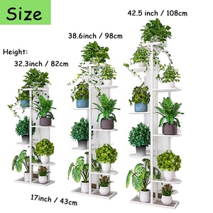 Estante Metálico para Plantas, Exhibición Interior y <span class=keywords><strong>Exterior</strong></span>, Organizador de <span class=keywords><strong>Macetas</strong></span> de Múltiples Niveles, Soporte para Accesorios de Jardín, Decoración del Hogar - Product Image 2