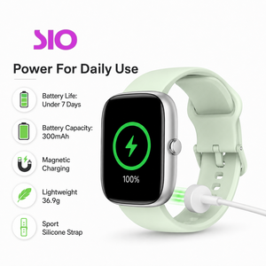 หน้าจอสัมผัส TFT ขนาด 1.83 นิ้ว ชาร์จแม่เหล็ก แบตเตอรี่ 300mAh วัดระดับออกซิเจนในเลือด นับก้าว แจ้งเตือนอัจฉริยะ รองรับ iOS นาฬิกาอัจฉริยะตัวอย่าง - Product Image 3