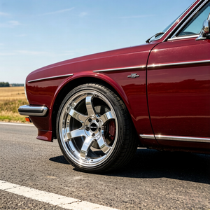 Cerchi in Lega Forgiati Viorock 18-24 Pollici Cromati a <span class=keywords><strong>5</strong></span> Razze, Design Deep Dish, PCD <span class=keywords><strong>5</strong></span>*114.3 per Auto Personali e BMW 911, <span class=keywords><strong>5</strong></span>*112, MOQ <span class=keywords><strong>4</strong></span> Pezzi - Product Image 3