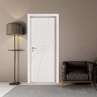 Moins cher WPC Porte Intérieure Maison Décoration À L'intérieur Nid D'abeille Papier Matériel Pvc Porte Peau Surface Wpc Porte