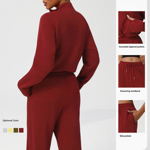 YBO-sm2549 Nuova Tuta Sportiva Traspirante Casual da Strada con Pantaloni Dritti, Completo 2 Pezzi da <span class=keywords><strong>Donna</strong></span>, Felpe <span class=keywords><strong>Oversize</strong></span> - Product Image 5