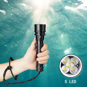 20W 5xt6 LED Đèn pin dưới nước Phụ kiện Diver cầm tay biển sâu IP68 dưới nước lặn đèn pin