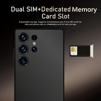 Teléfono Móvil S25 Ultra 5G con Batería de Gran Capacidad, Android 15, Octa Core, Pantalla HD de 7.3 Pulgadas, 12GB+512GB, Desbloqueado, Doble SIM, para Juegos