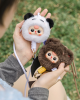 100% Authentique 6 Pièces/Boîte Poupées en Peluche Lapin Bébé Adorable Boîte Mystère Breloques de Sac et Porte-clés à Visage en Vinyle Échelle 1/12 12+ Noël