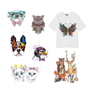 Customized Animal Pattern Design With Vinyl Based Sol Heat Transfer Label For Clothing Heat Transfer Paper For