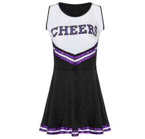 Uniforme de <span class=keywords><strong>Animadora</strong></span> para Escuela Secundaria, <span class=keywords><strong>Disfraz</strong></span> de <span class=keywords><strong>Animadora</strong></span>, Uniforme Musical, Vestido con Top Corto y Falda - Product Image 5