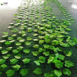 Green Wire <b>Mesh</b> <b>Netting</b> With Pe Leaves Square Hole For Slope Protection And Decoration 100kg Capacity Hebei Origin - Product Image 2