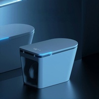 WC intelligent WDF à détection automatique avec télécommande, siège chauffant, fonctionnement automatique, cuvette allongée