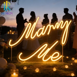 Letreros Electrónicos Personalizados, Letrero LED de Neón '¿<span class=keywords><strong>Te</strong></span> Casas Conmigo?', Letrero Comercial para Interiores/Exteriores para Propuesta de Matrimonio, Aniversario de Bodas - Product Image 3