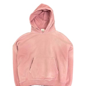 Sweat à capuche oversize pour homme en molleton 100% coton, avec logo personnalisé, lavage à l'acide, poids lourd - Product Image 3