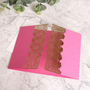بطاقات معايدة مخصصة بقطع أزهار وبطاقات دعوة أعياد الميلاد بتصميم ذهبي حسب الطلب - Product Image 6