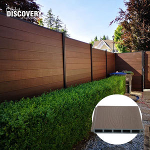 Panneaux de clôture composites en relief 3D, clôture WPC, grain de <span class=keywords><strong>bois</strong></span> naturel, clôture d'intimité extérieure - Product Image 2