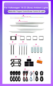Iluminación Ambiental LED para Automóvil SJC de 64 Colores con Control por Aplicación para Volkswagen <span class=keywords><strong>Bora</strong></span> 2019-2023, Componente de Decoración Interior para Automóvil - Product Image 6