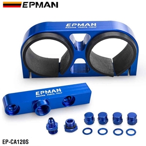 EPMAN Supporto Universale in Alluminio per Doppia <span class=keywords><strong>Pompa</strong></span> Carburante da Corsa 60mm con Kit Blocco Collettore di Uscita Carburante per <span class=keywords><strong>Pompa</strong></span> Carburante <span class=keywords><strong>Bosch</strong></span> 044 - Product Image 2