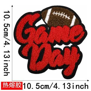 ZSY Selbst klebende Gold Glitter Stickerei <span class=keywords><strong>Patch</strong></span> Aufbügeln Game Day Dekor für Kleidung Hüte & Geschenke Mit Stoff Filz Materialien - Product Image 6