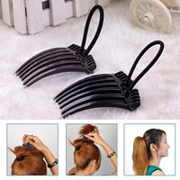 Nouvelle conception Bandette peigne avec bande élastique peigne à cheveux moelleux outil de coiffure Volume Inserts peignes pour queue de cheval