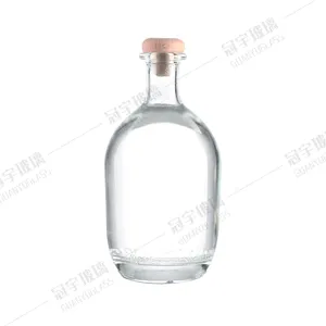 Prezzo basso all'ingrosso 375ml 500ml 700ml 750ml bottiglie di liquore in vetro di diverse dimensioni per whisky rum gin