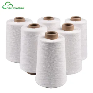 Регенерированная пряжа oe 10s/1 белая для круговой вязки флисовой ткани и полотенец