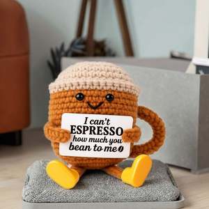 Poupée en crochet personnalisée en forme de tasse à café, amigurumi fait main, compagnon de bureau mignon, décoration positive, cadeau, jouet en crochet Toysrunner pour 12 ans et plus - Product Image 6